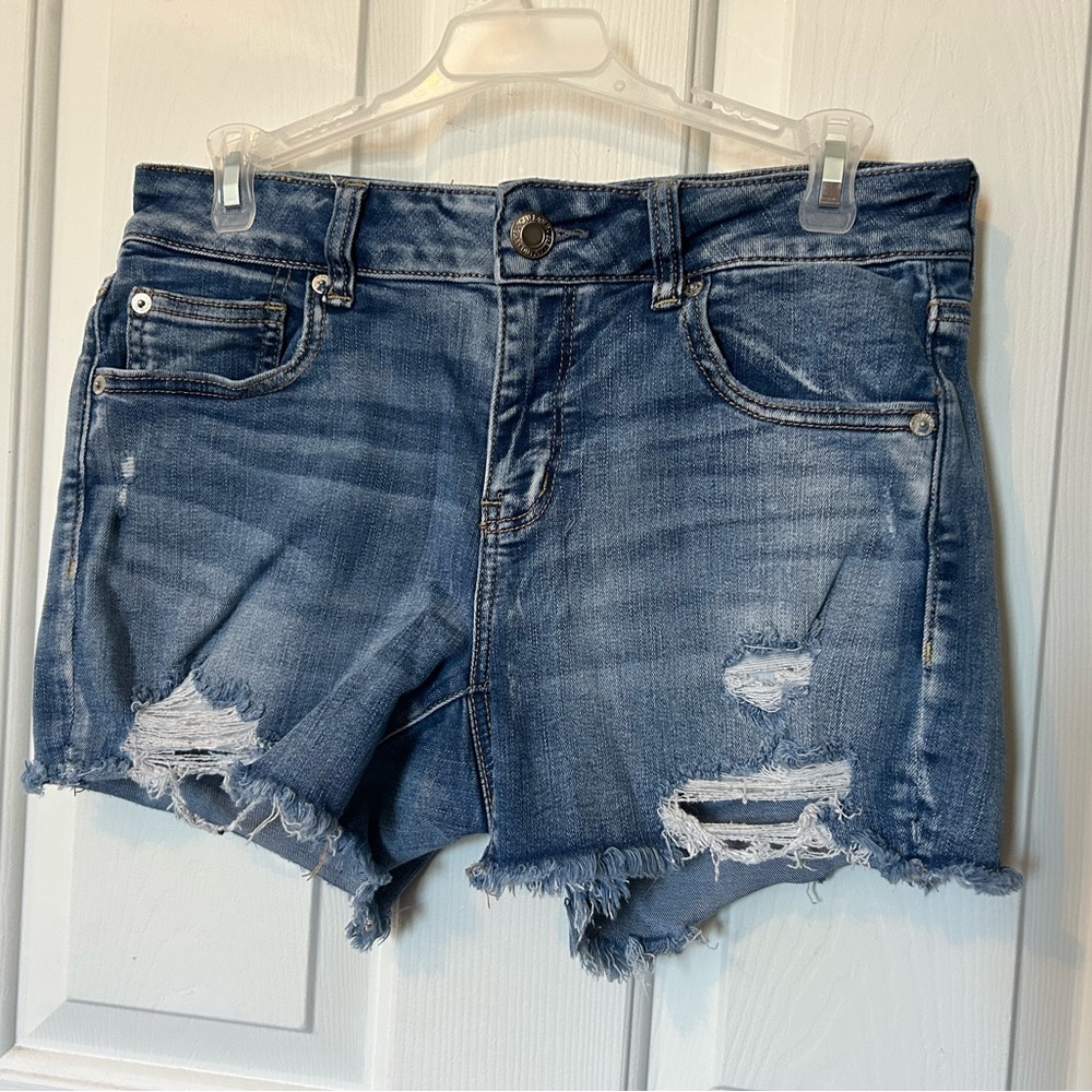 American Eagle Outfitters Blue Jean size 10 Next Level Stretch Midi Short